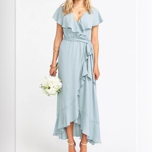 Show Me Your MuMu Light Blue High Low Dress